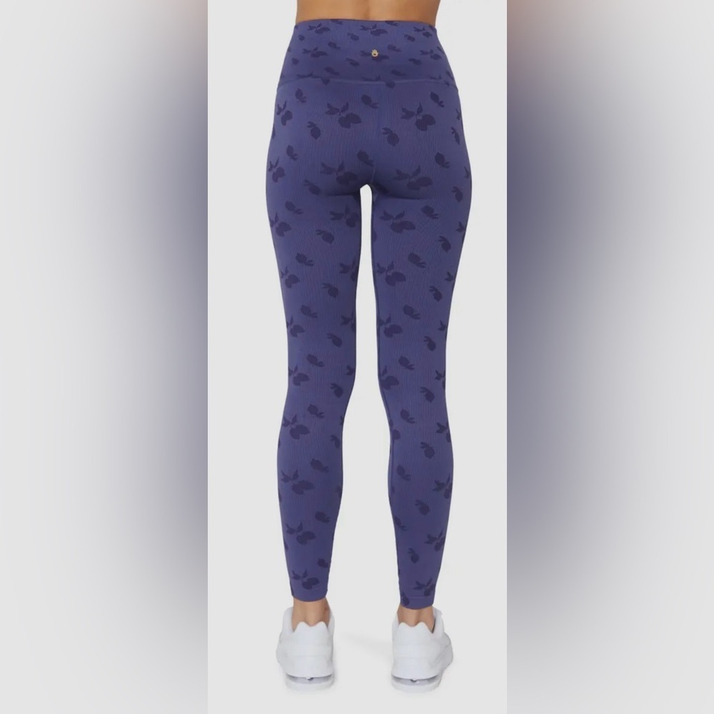 Spiritual Gangster Blue Love Sculpt Jacquard Leggings Medium Large